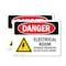 Signmission Electrical Room Storage Prohibited Danger Sign, Plastic, 10in W x 7in L, 2PK OS-2PACK-DS-P-710-L-2233 - alternate 1